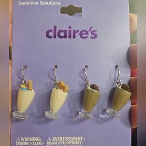 Claire's Dessert Drink Earrings Set
